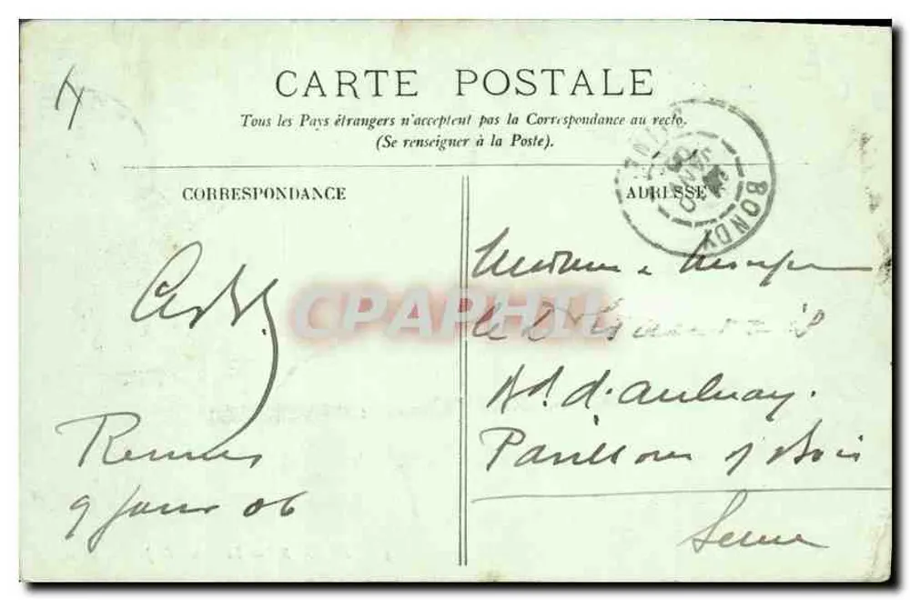 Rennes — Het Paleis van Justitie — LL. - Achterkant
