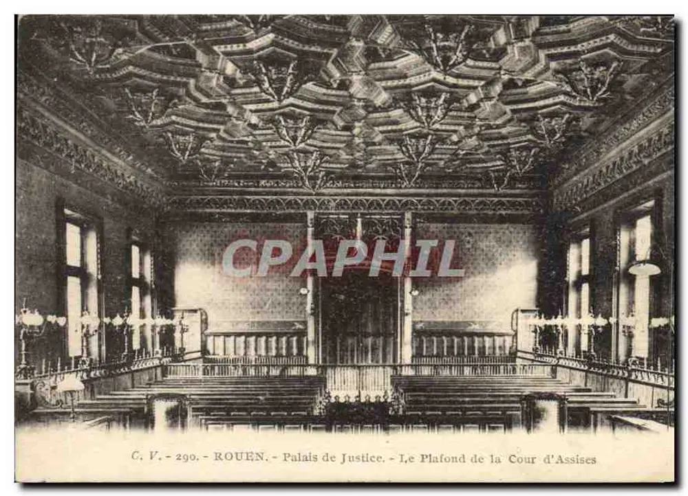 Rouen - Justizpalast - Die Decke des Assizesgerichts - Vorderseite