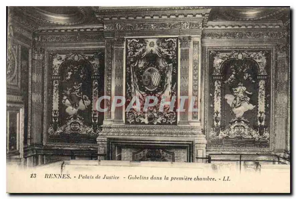 Rennes - Palast der Gerechtigkeit - Gobelins in der ersten Kammer - LL - Vorderseite
