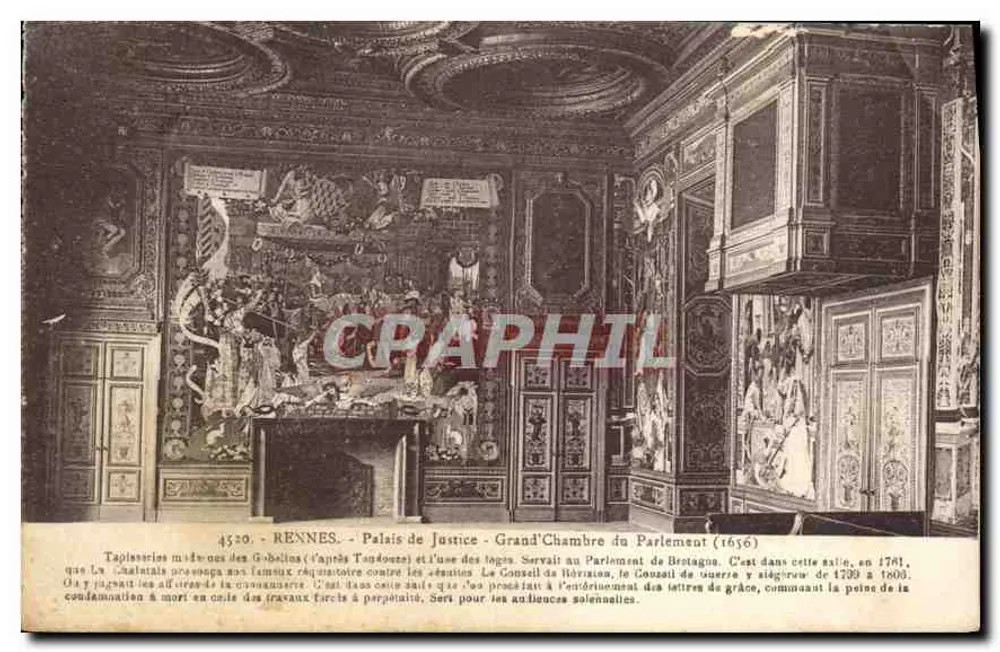 Rennes - Palais de Justice - Grand'Chambre du Parlement (1656) - Vorderseite