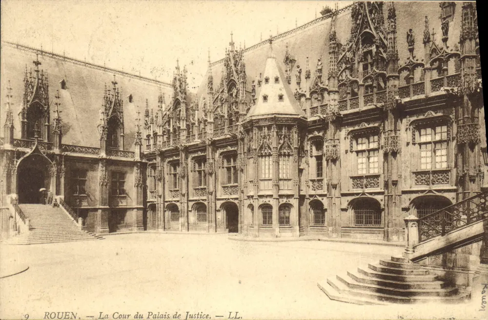 Rouen — La Cour del Palacio de Justicia — LL. - Anverso