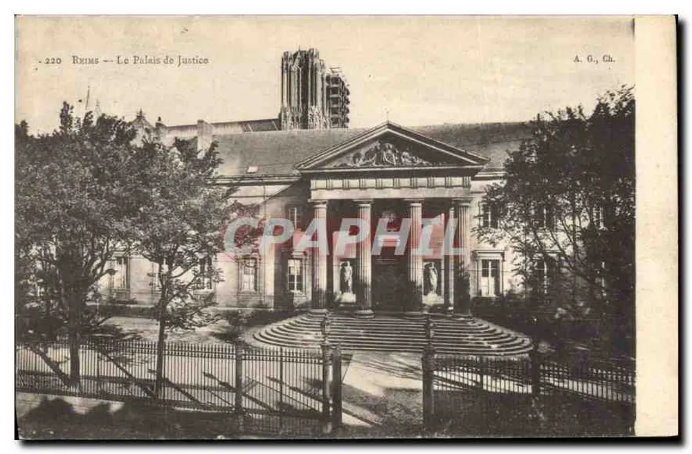 Reims — O Palácio de Justiça — A. G., Ch. n°220 - Frente