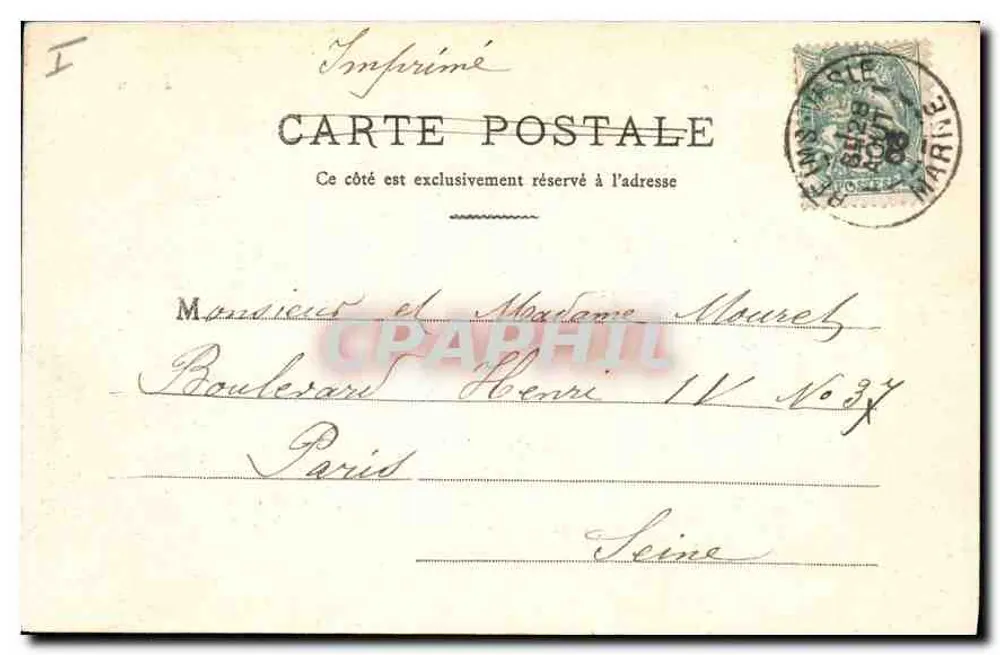 Reims — O Palácio de Justiça — A. G., Ch. n°220 - Verso