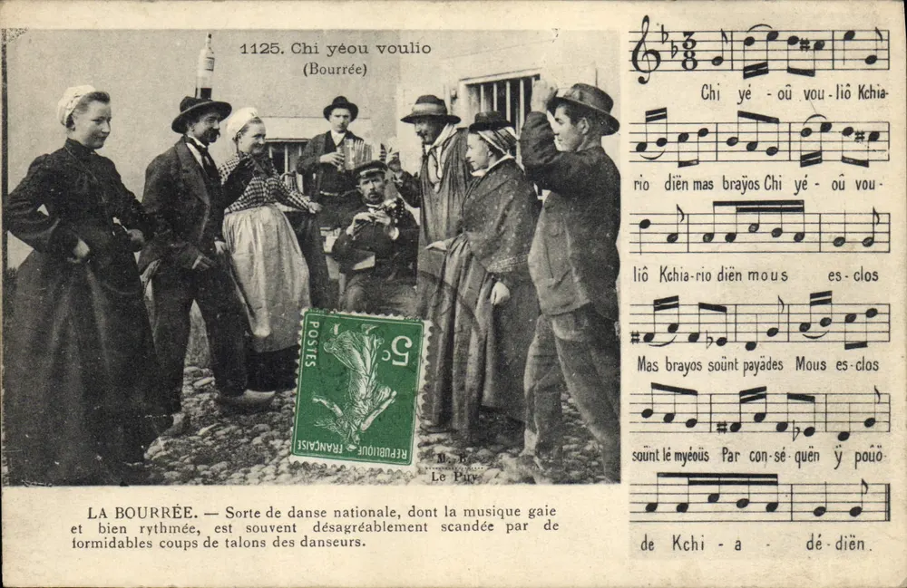 Die Bourrée — Nationale Tanz — Le Puy - Vorderseite