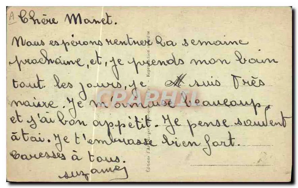 Uma camponesa do Cantal — edições Marquant & Béatrice, n° 6595 - Verso