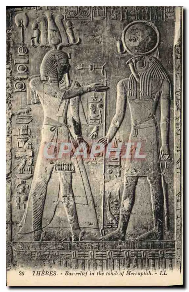 Theben — Relief in der Grabkammer Merenptahs — LL - Vorderseite