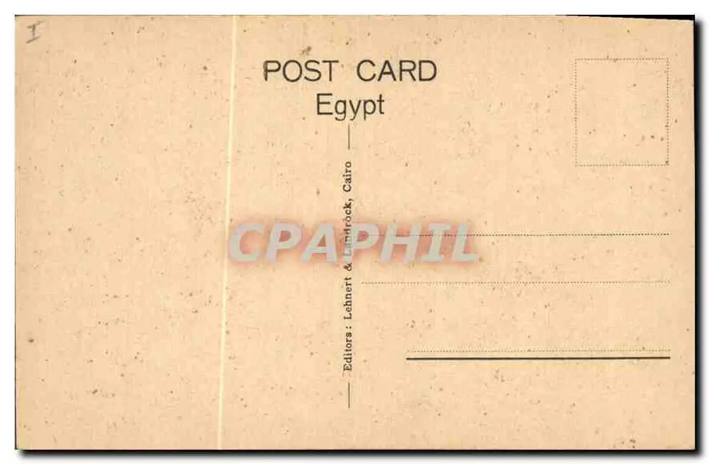 Karnak: A Sala Hipóstila — série 1518 — editor Lehner & Laindrock, Cairo - Verso