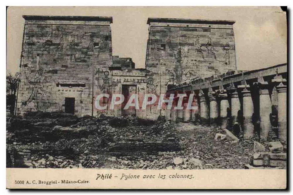 Philé - Pylône com as colunas — A. C. Broggini - Milano-Caire, n° 5008 - Frente