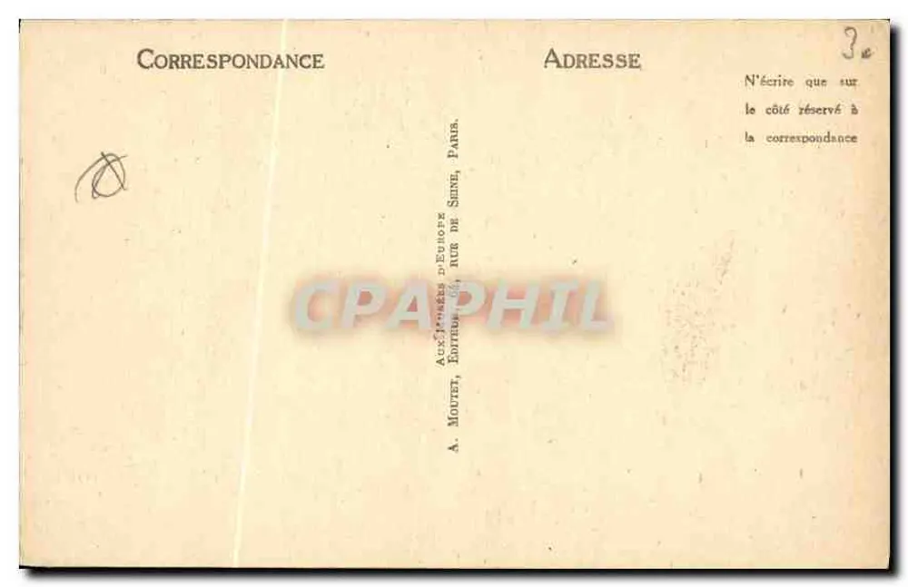 Egito — O Esfinge — A. Moutet, Paris, n°29 - Verso