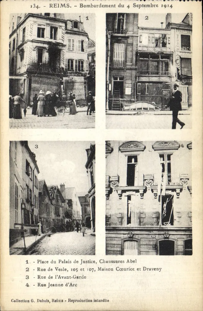 Reims - Bombardierung des 4. September 1914 — Sammlung G. Dubois - Vorderseite
