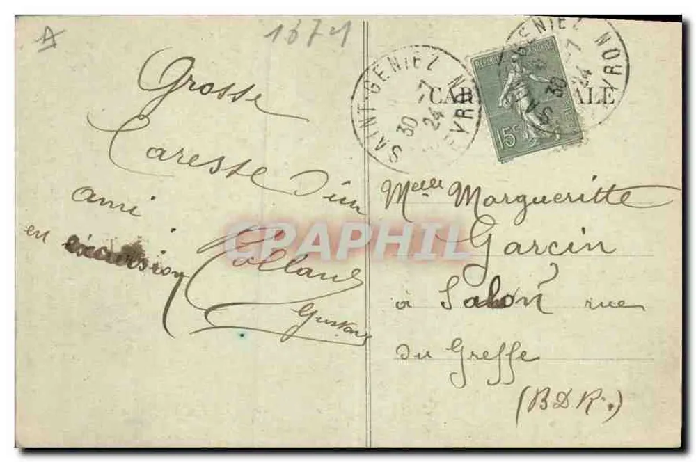 Tipo de Auvergne — Uma Fiação — Editor: Tipo de Auvergne, n° 6185 - Verso