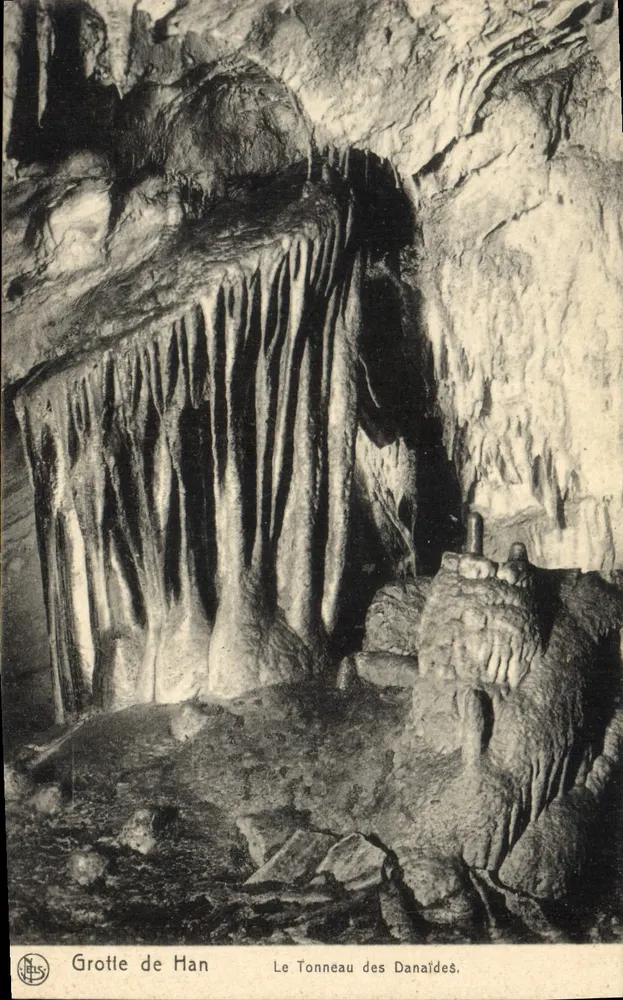 Grotta di Han — Il Fiasco dei Danaidi — S.A. delle Grotte di Han-au-Lasse, Bruxelles - Recto