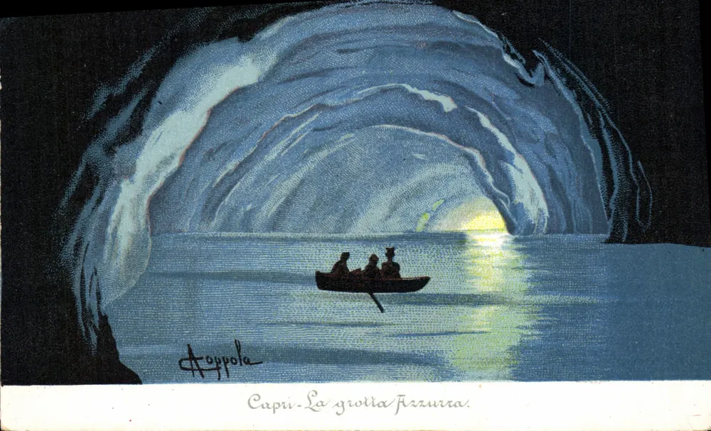 Capri - De Blauwe Grot — illustratie van A. Oppola - Voorkant