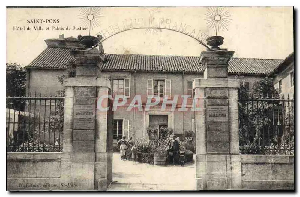 Saint-Pons — Rathaus und Gerichtshaus — R. Létime, Verlag, Saint-Pons - Vorderseite
