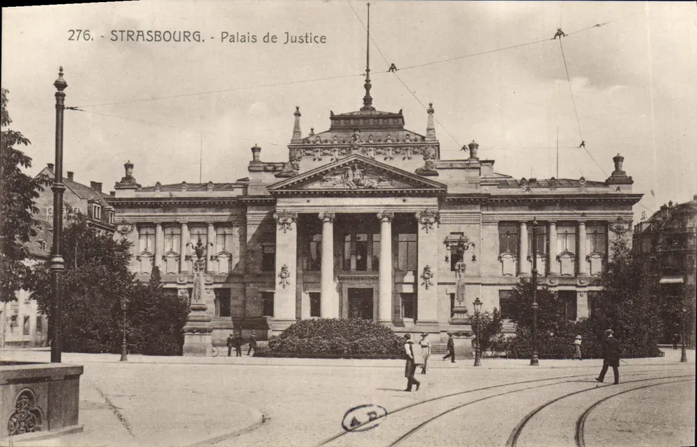 Estrasburgo - Palácio de Justiça — n° 276, editor Ch. Berberet - Frente