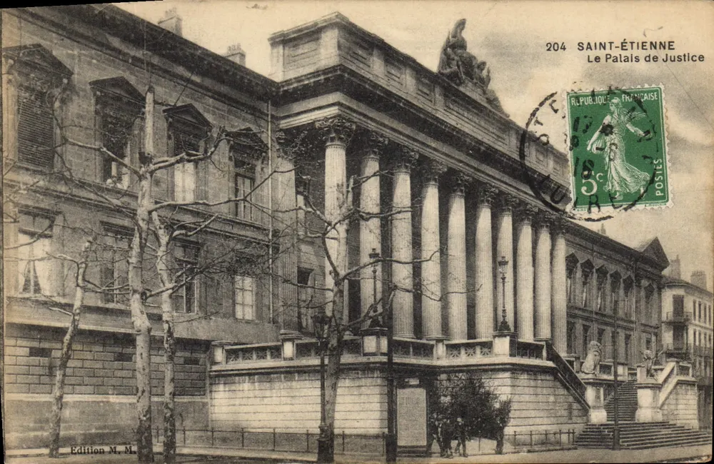 Saint-Étienne — O Palácio de Justiça — Edição M. M. n° 204 - Frente