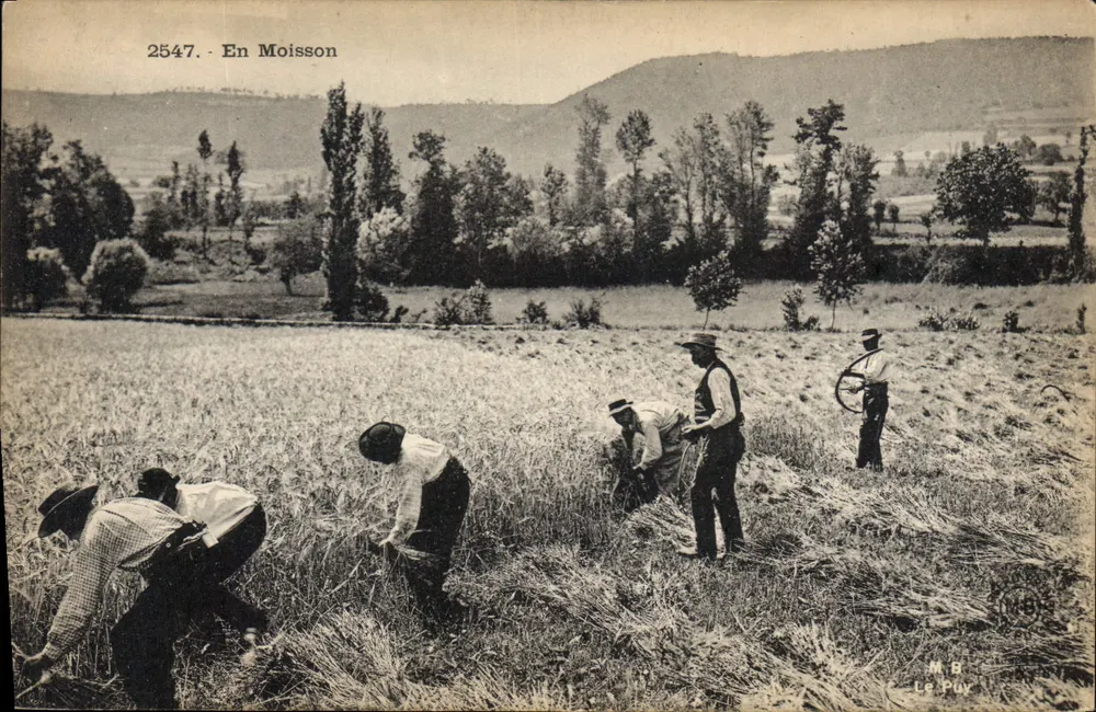 Em Moisson — Cena de colheita — M.B. Le Puy - Frente