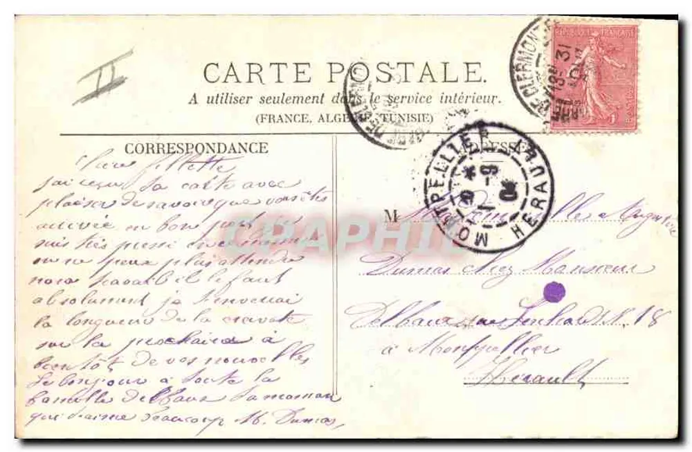In der Auvergne - Ländliche Szenen - Auf dem Hang — Genér. Larbé, Édit. - Rückseite