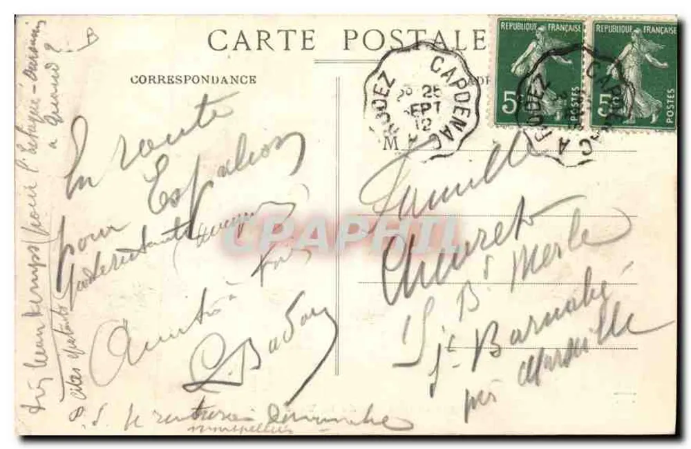 In der Auvergne — Auf dem Weg zur Stadt — Étienne Marcenac, Nr. 98 - Rückseite