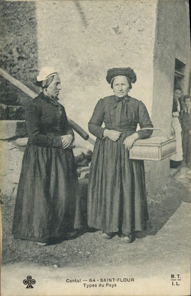 Cantal — 64 - SAINT-FLOUR — Tipos do País — M.T. I.L. - Frente