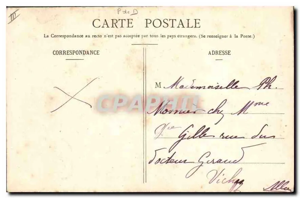 Traje dos arredores de Clermont-Ferrand — Lib. Bougé-Béal, 21 Rue de l’Ecu, Clermont-Ferrand — n° 201 - Verso