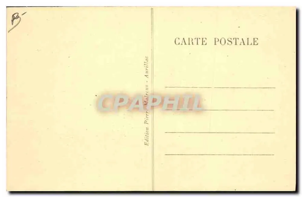 A Auvergne - O Forno Comum — B. 130 — Edição Pierre Malraux - Aurillac - Verso