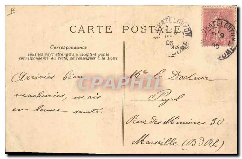 Eine Auvergne Hochzeit — Pittoreske Auvergne — Verleger nicht sichtbar - Rückseite