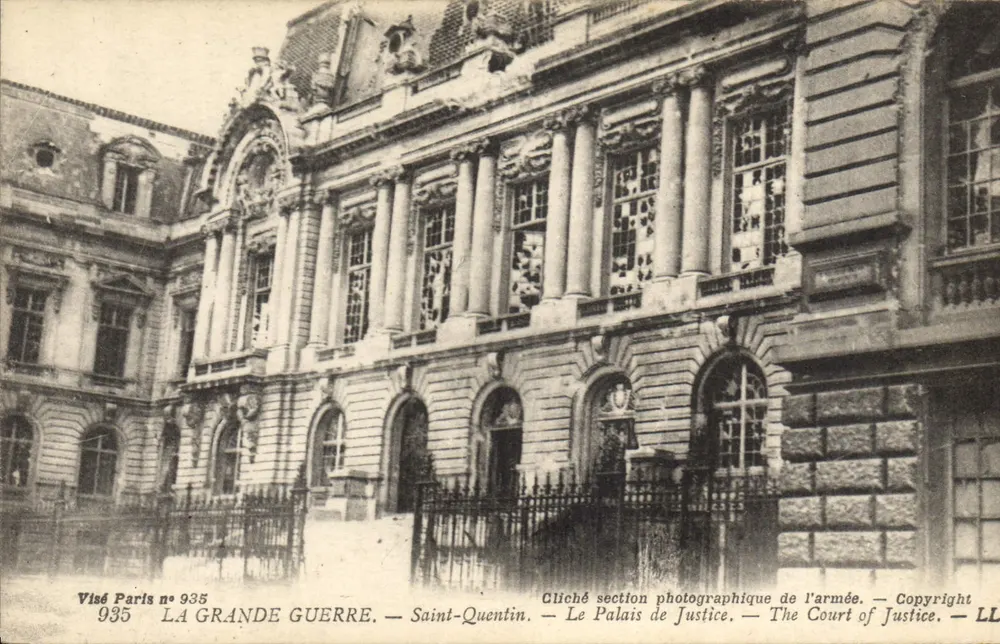 Saint-Quentin — Das Palais de Justice — Visé Paris n° 935 - Vorderseite