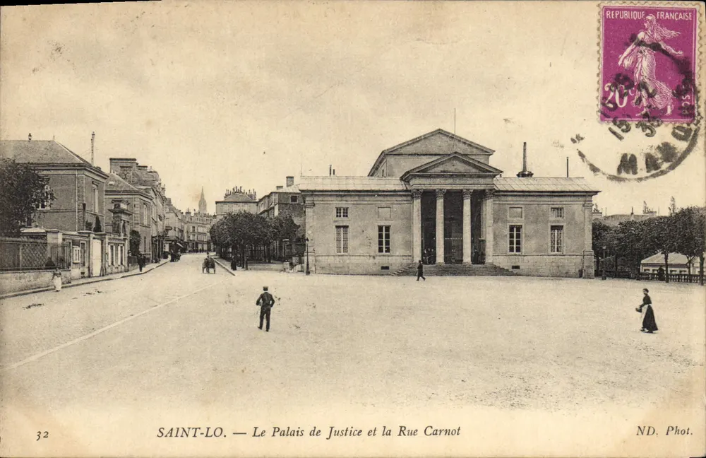 Saint-Lô — Das Justizpalast und die Straße Carnot — ND. Phot. n°32 - Vorderseite