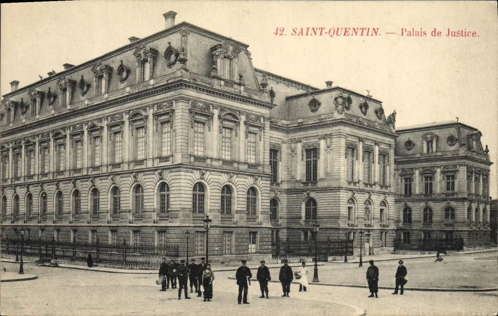 Saint-Quentin — Palácio de Justiça — editor desconhecido, n° 42 - Frente