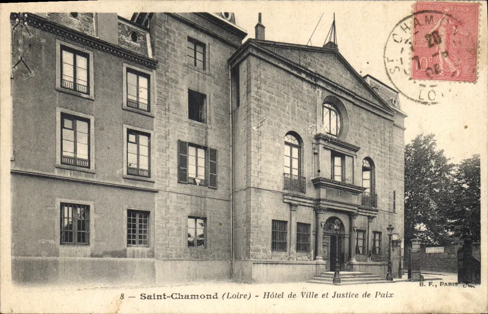 Saint-Chamond (Loire) — Rathaus und Friedensgericht — B. F., Paris - Vorderseite