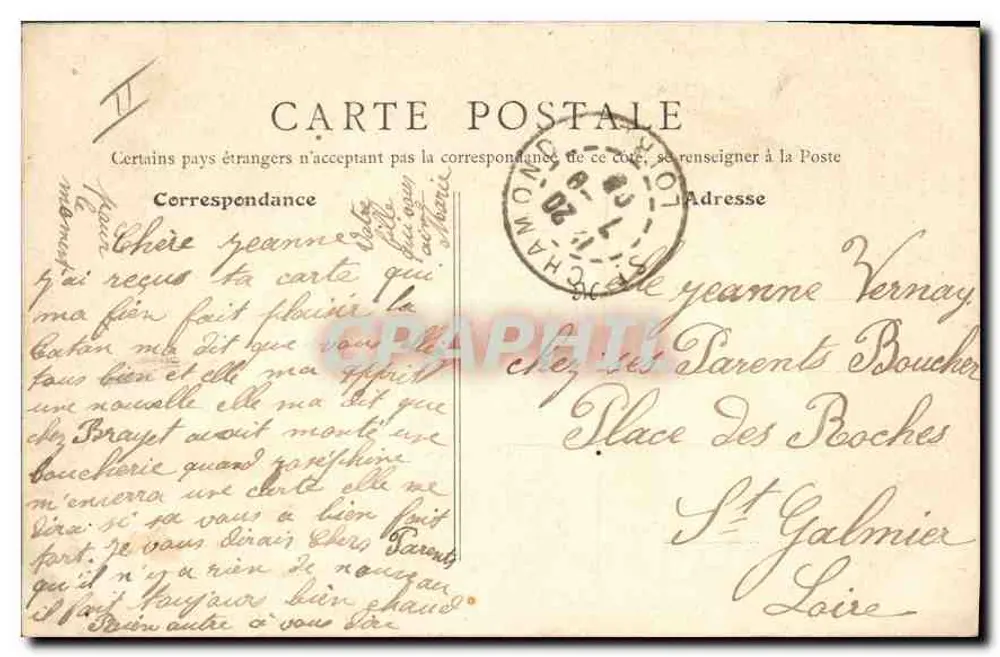 Saint-Chamond (Loire) — Rathaus und Friedensgericht — B. F., Paris - Rückseite