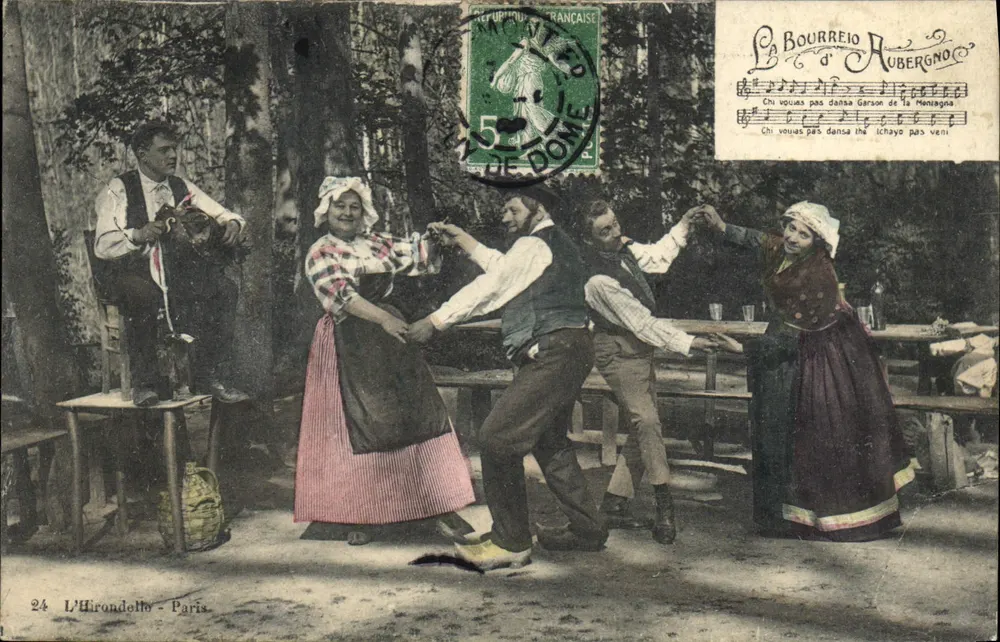 Dança rustica na floresta — A Bourrée d’Aubergne — L’Hirondelle, Paris, n°24 - Frente