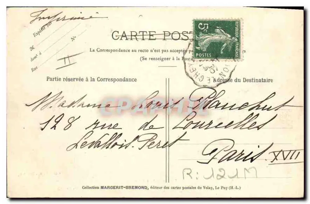 Jovens montanheiros ceveneses, se olhando a cavalo, na torre da Toussaint, no Puy — Le Velay Illustré, n°312 - Verso