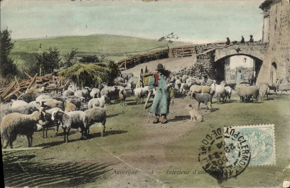 Auvergne — Wnętrze farmy — wydawca nieznany, n°3 - Awers