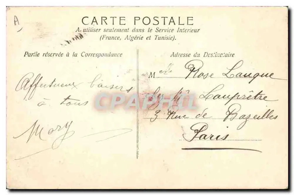 Auvergne — Wnętrze farmy — wydawca nieznany, n°3 - Rewers