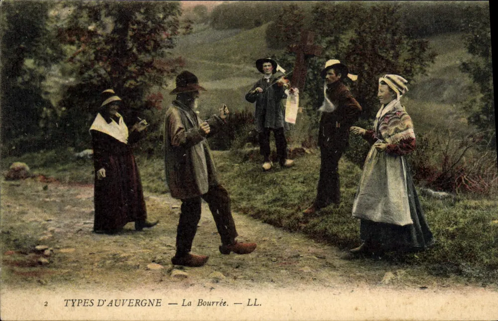 Tipos de Auvergne — A Bourrée — LL. - Frente