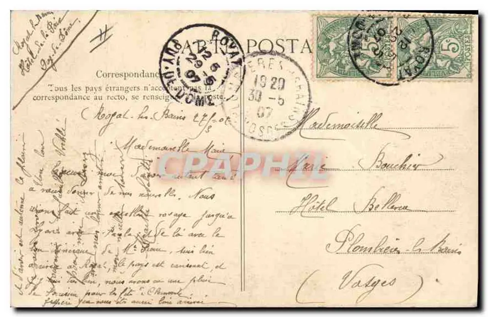 Jungbauer — Das pittoreske Auvergne — V.D.P. n°2276 - Rückseite