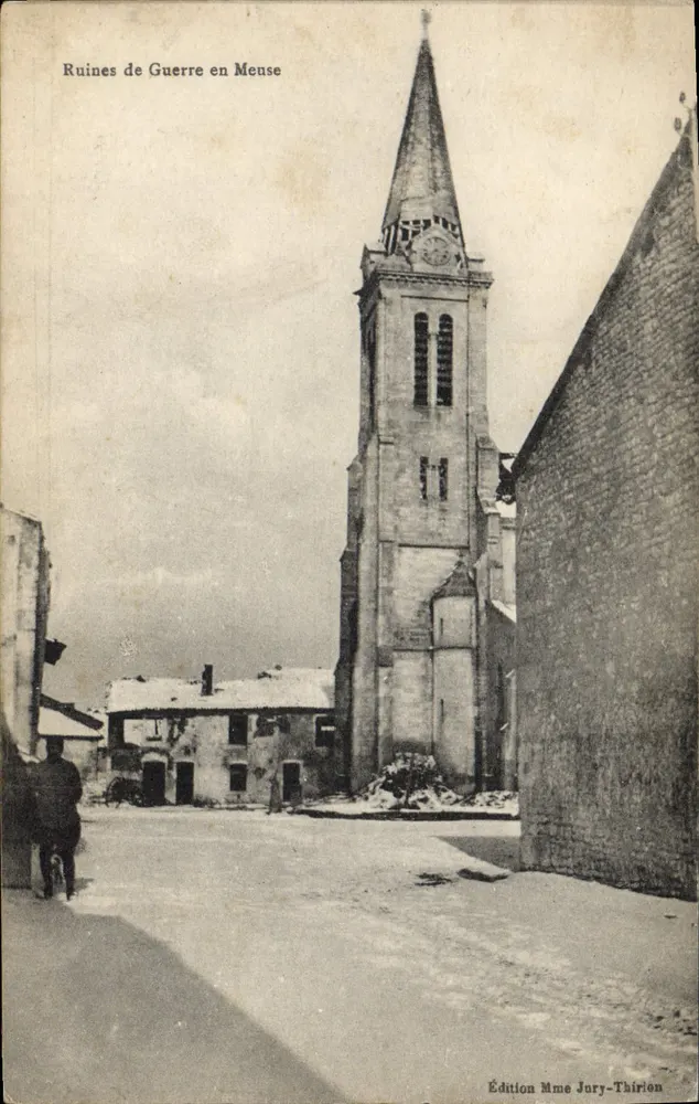 Ruinas de Guerre en Meuse — Edición de Mme Jary-Thirien - Anverso