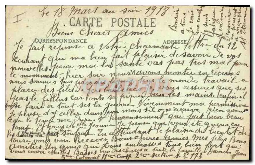 Ruinas de Guerre en Meuse — Edición de Mme Jary-Thirien - Reverso