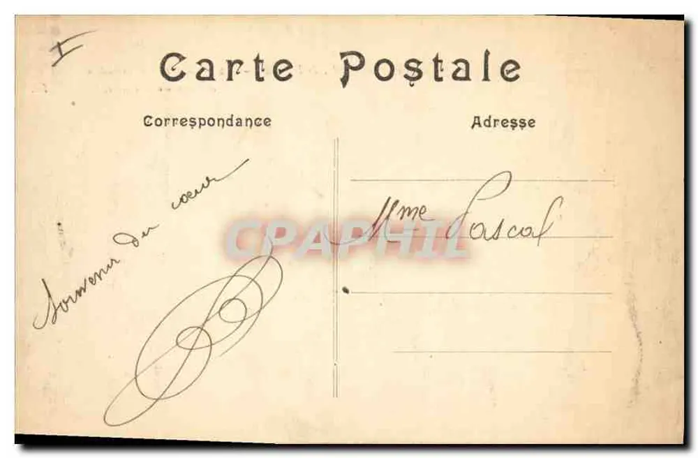 Senlis — Gebrannte Straße — LL. 145 Krieg 1914 - Rückseite
