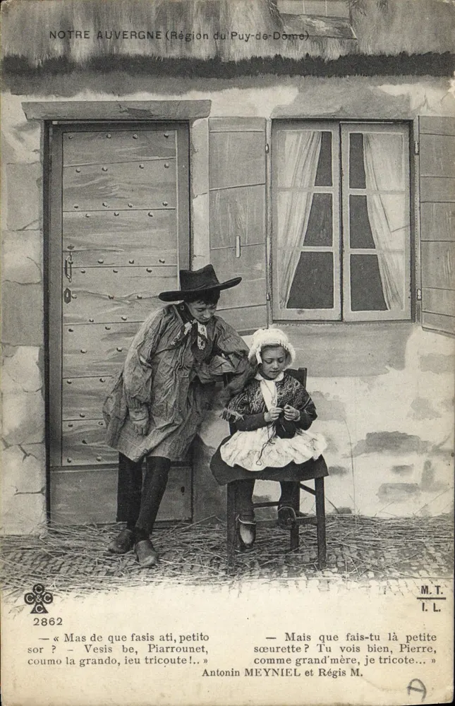 Unsere Auvergne (Region Puy-de-Dôme) — Dorfszene mit Jugendlichen — Antonin MEYNIEL und Régis M. n°2862 - Vorderseite