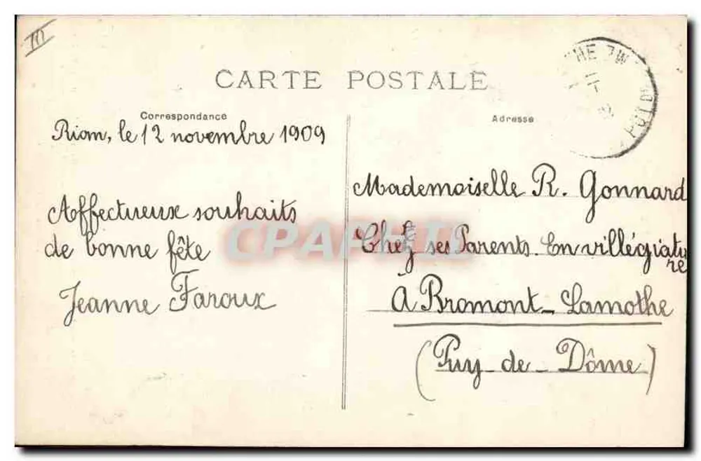 Unsere Auvergne (Region Puy-de-Dôme) — lokale Szene — M.T. L.L. n°2862 - Rückseite