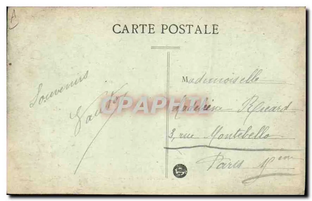 La Bourrée (Le Croisement) — Em Auvergne — Editor Étienne Marceau, n°100 - Verso