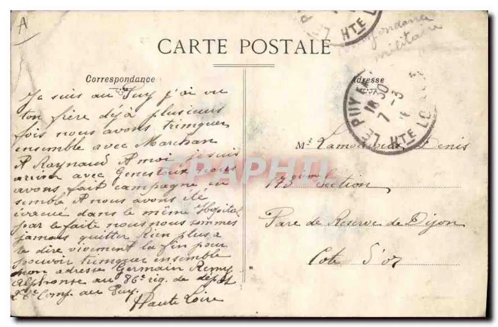 Dança folclórica na floresta — A Bourrée d'Aubergno — C'Hirondelle - Paris, n°23 - Verso