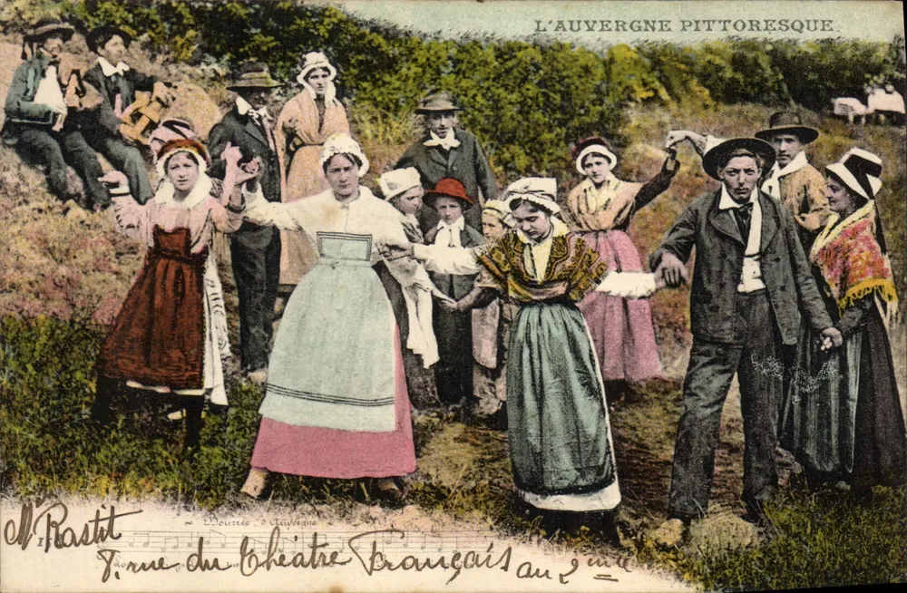 Dança folclórica — A Auvergne pitoresca — Dourthe & Cie, n° 24 - Frente