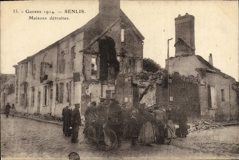 Senlis — Kriegszerstörungen 1914 — Éditions Guepard, Serie 33 - Vorderseite