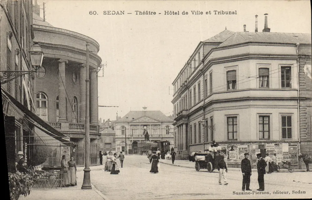 Sedan — Theater — Rathaus und Gericht — Suzaine-Pierson, Verlag, Sedan - Vorderseite