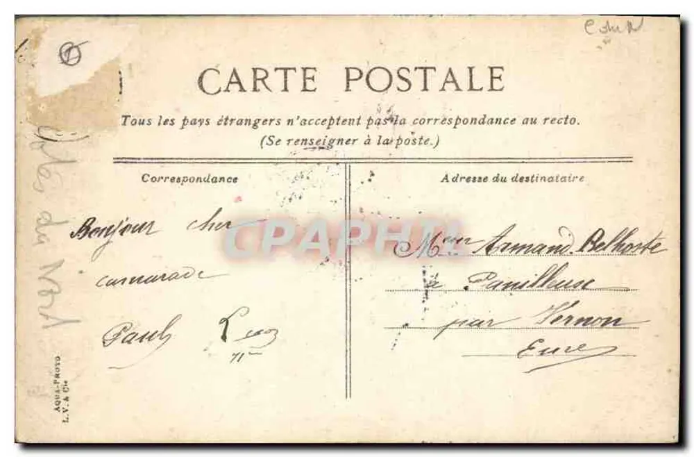 Saint-Brieuc. Eingang zu den Promenaden und zum Palast der Gerechtigkeit — L.VaCé, n°625 - Rückseite