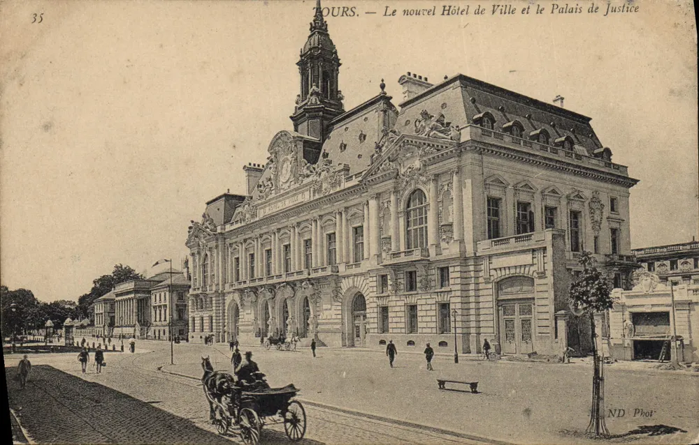 Tours — Das neue Rathaus und das Palast der Justiz — ND Phot. - Vorderseite